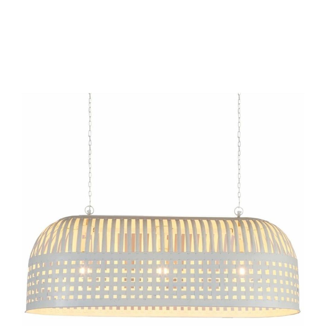 Eshan White Long Metal Pendant Light