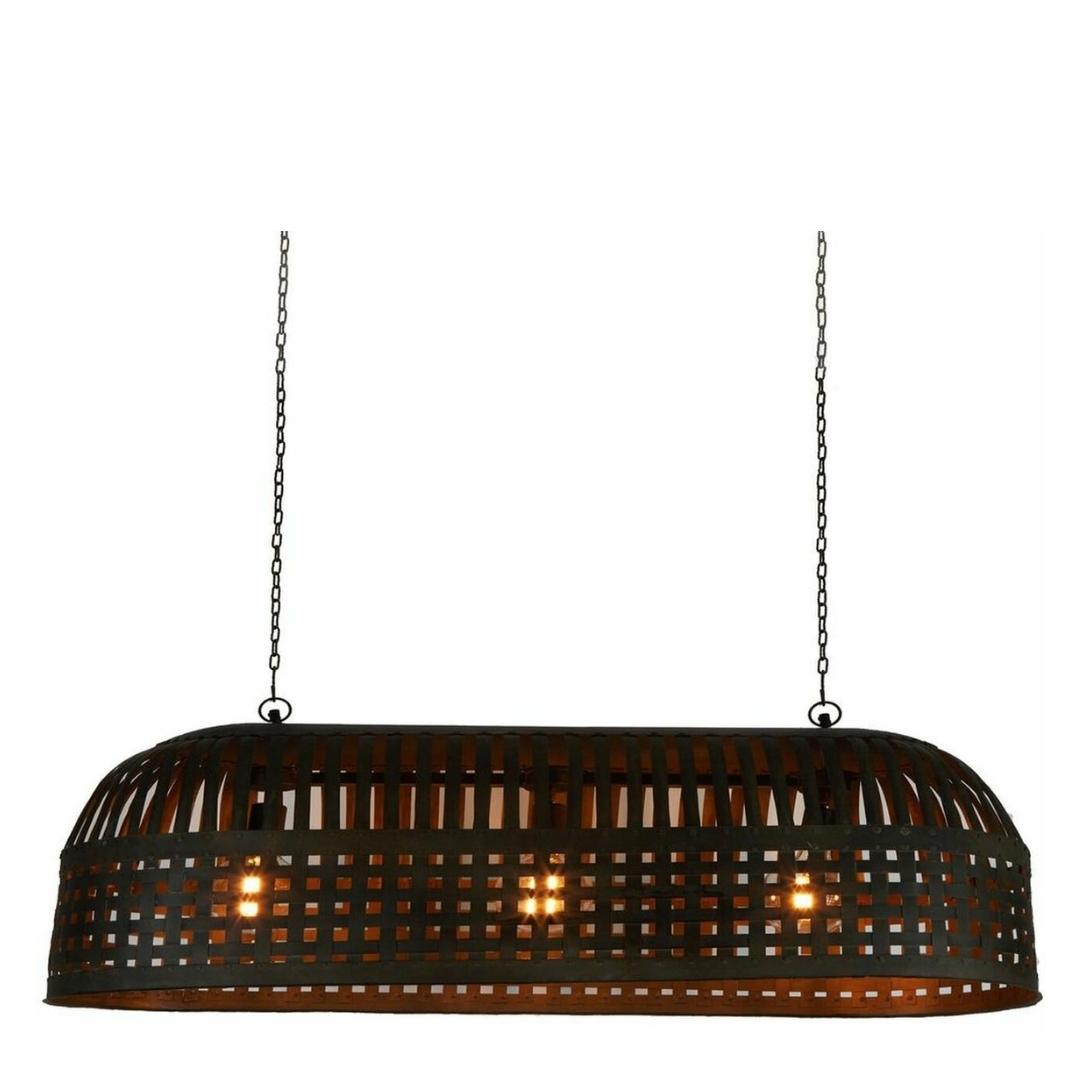 Eshan Black Extra Long Metal Pendant Light