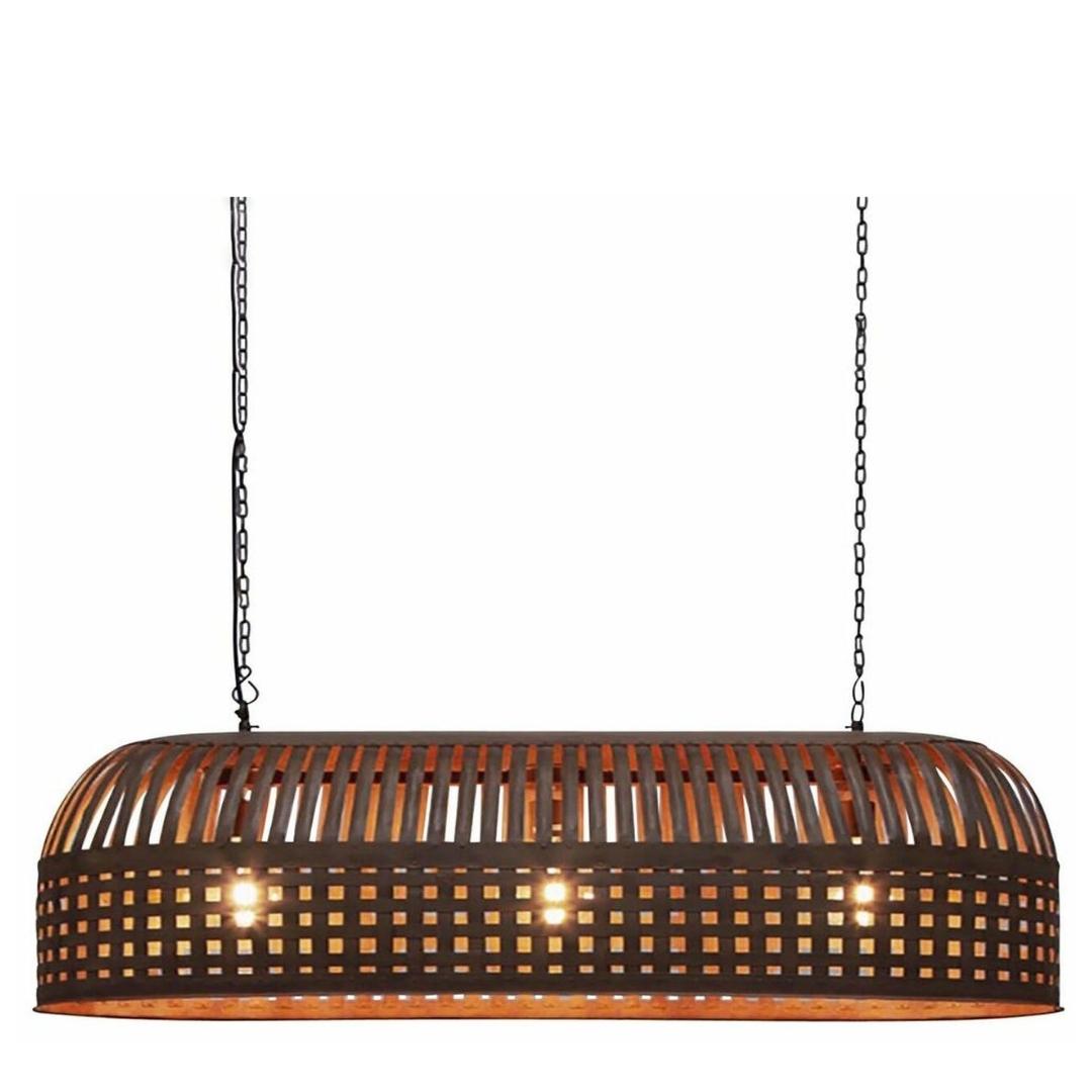 Eshan Rust Extra Long Metal Pendant Light