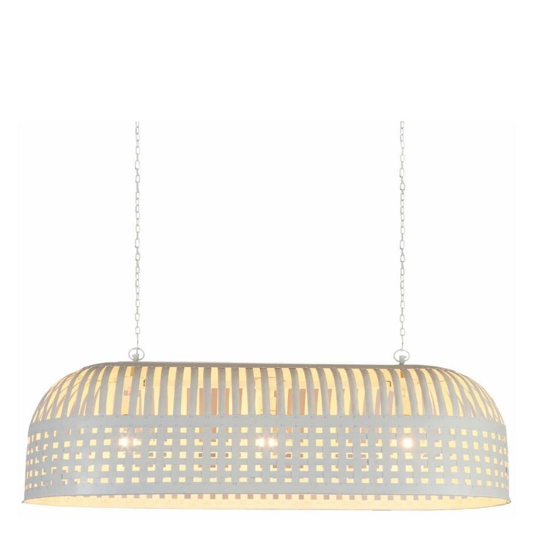 Eshan White Extra Long Metal Pendant Light