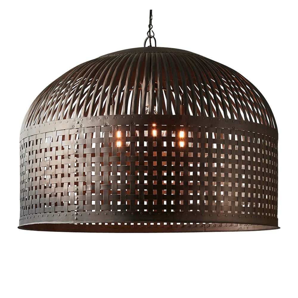 Eshan Black XL Dome Metal Pendant Light