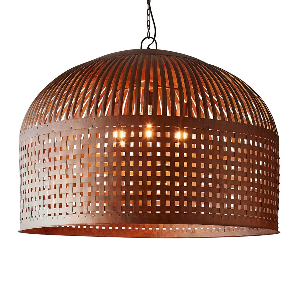 Eshan Rust XL Dome Metal Pendant Light