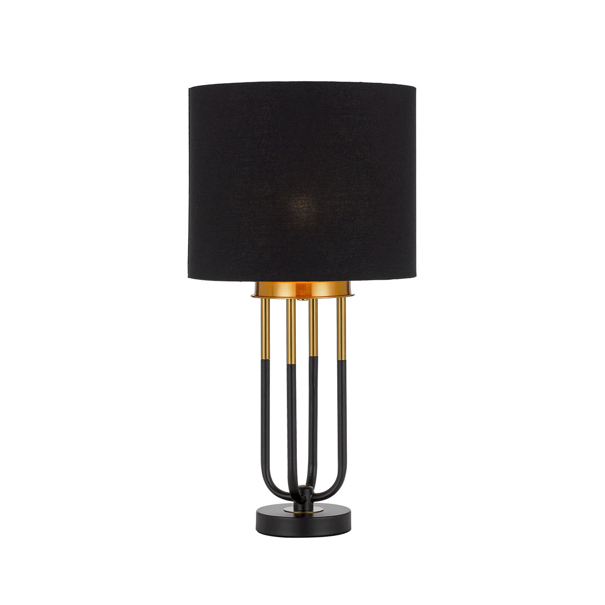 Neeve Black Antique Gold Art Deco Industrial Table Lamp