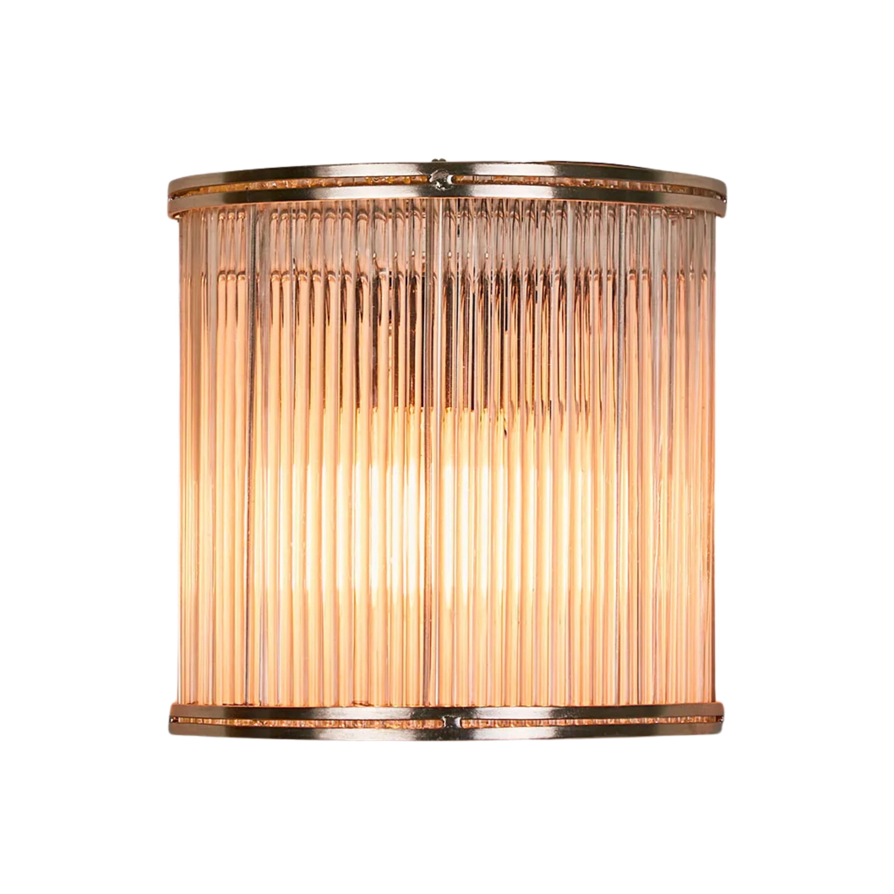 Verra Half Round Silver Glass Wall Light