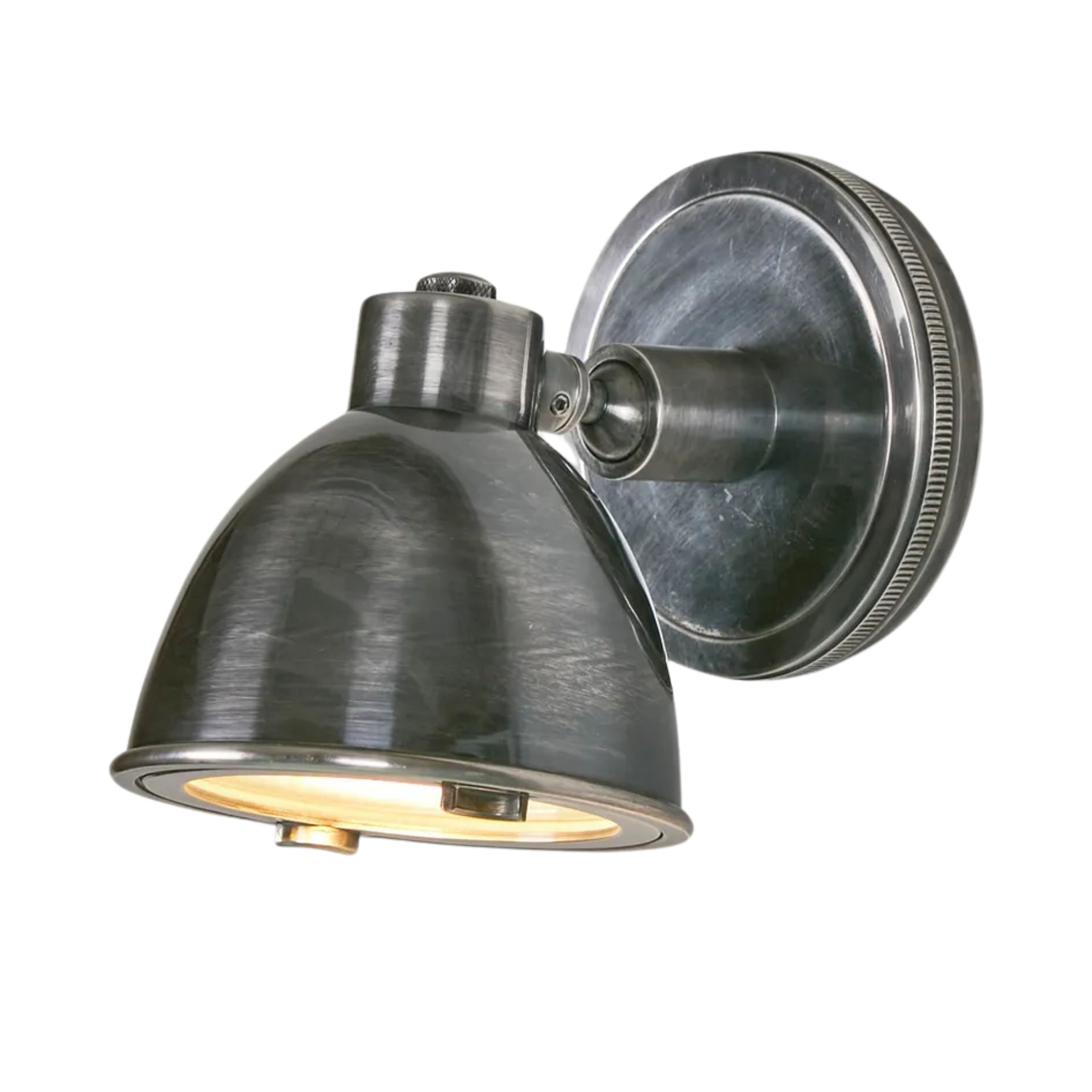 Pela Antique Silver Outdoor Wall Light