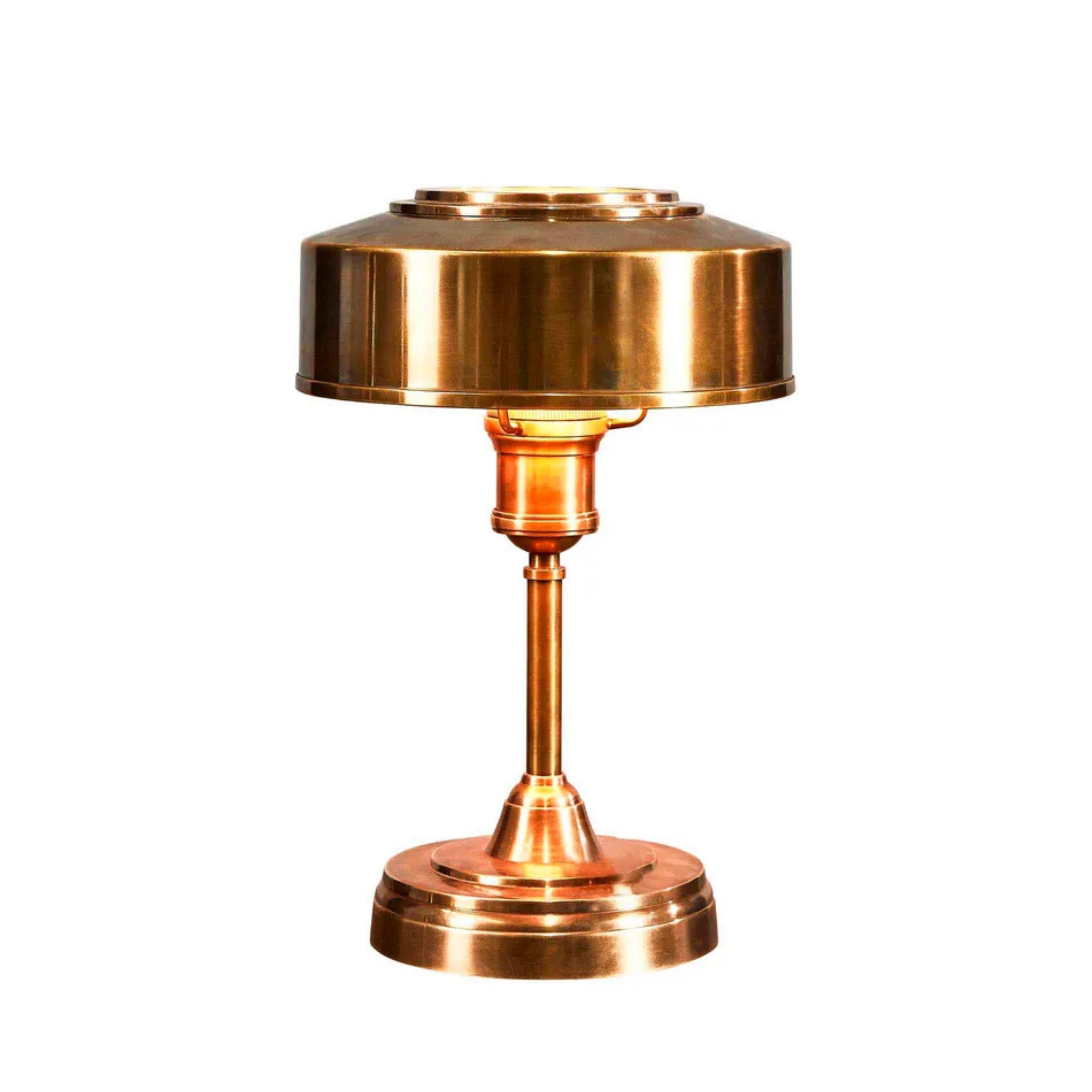 Bank Small Brass Art Deco Table Lamp