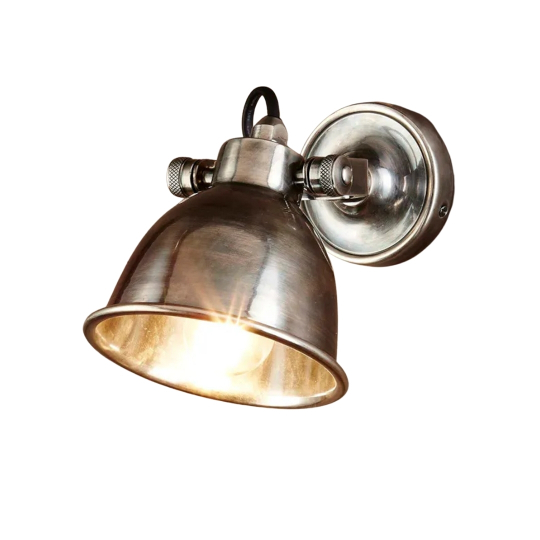 Onyx Antique Silver Wall Lamp
