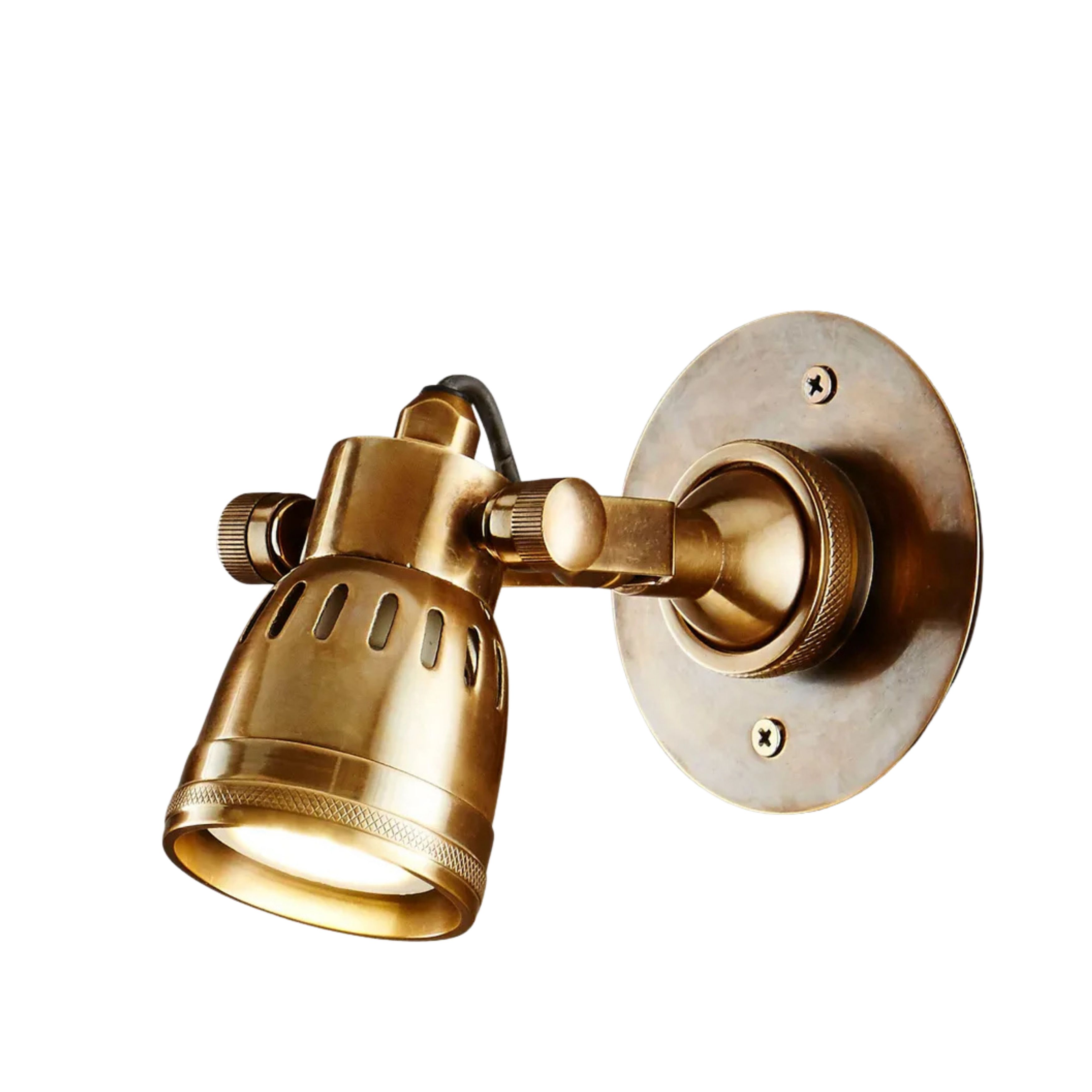 Seattle Short Arm Brass Wall Lamp