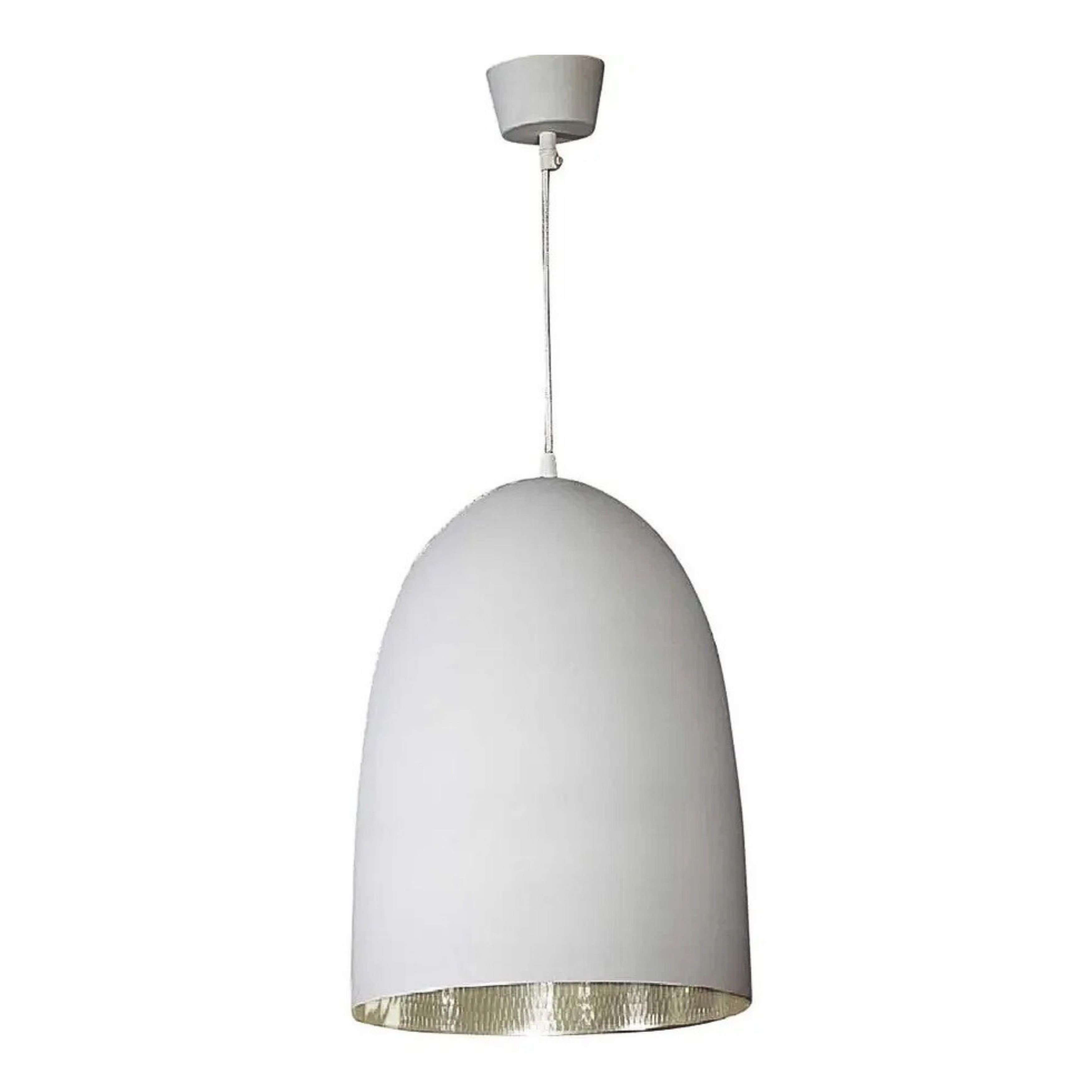 Washington Bell White Silver Pendant Light