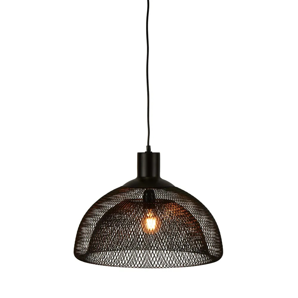 Victor Dome Black Mesh Pendant Light