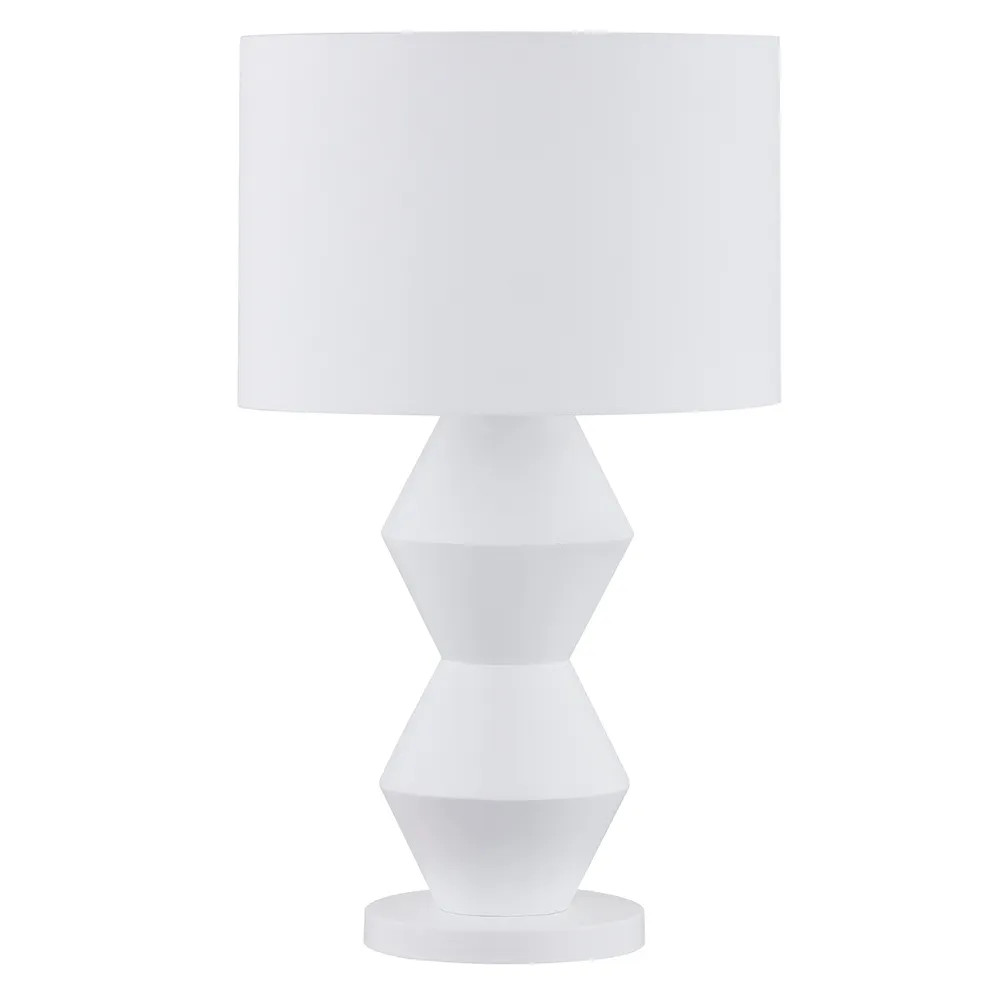 Antoinette Abstract White Resin Table Lamp
