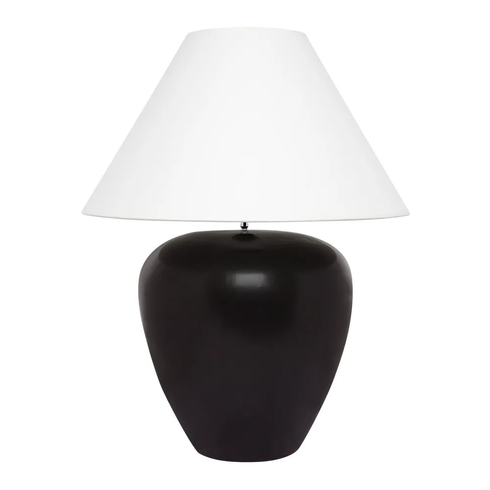 Germaine Black with White Shade Ceramic Table Lamp