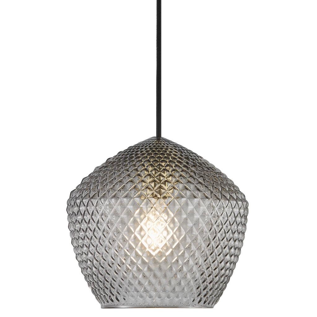 Orbiform Black Smoked Glass Pendant Light