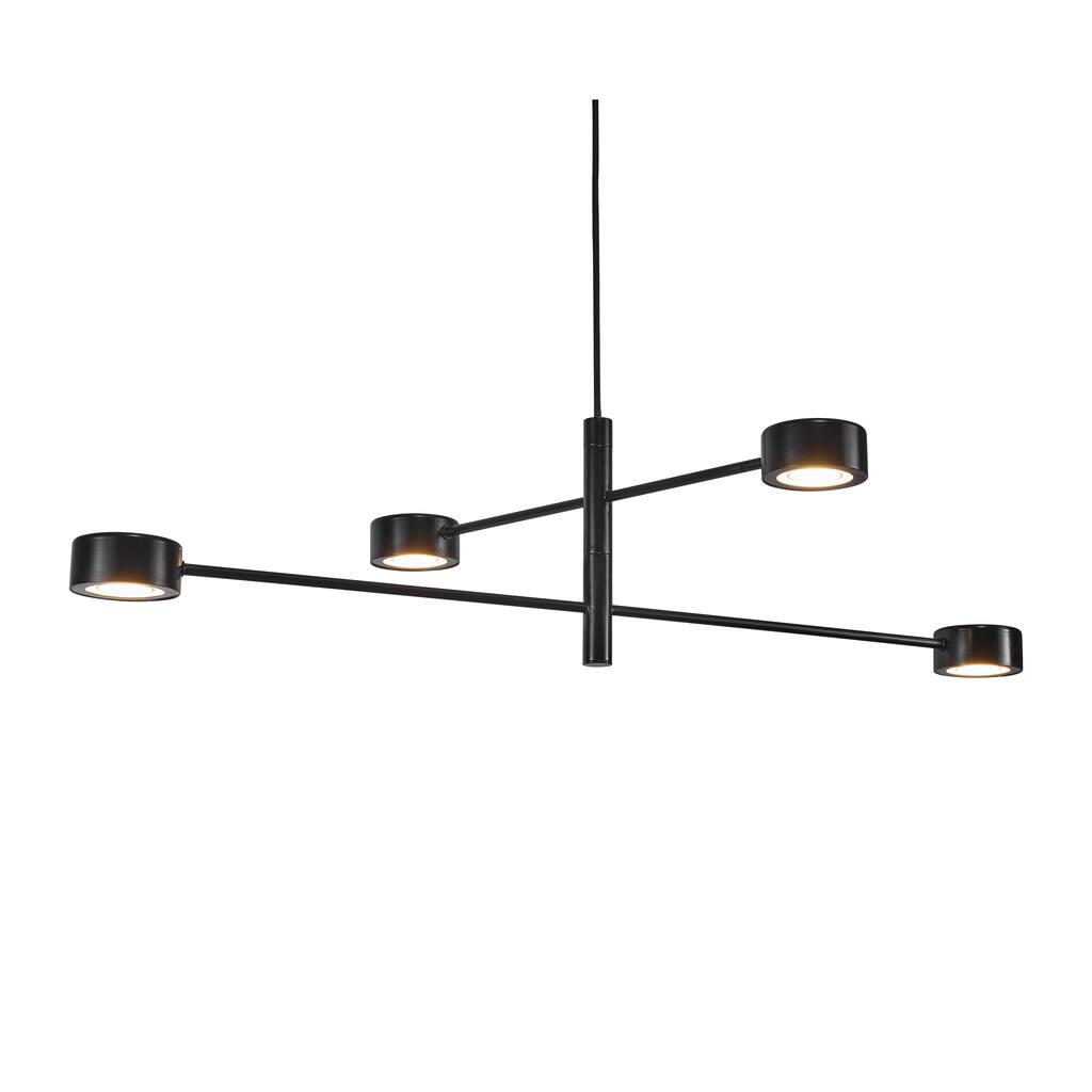 Clyde 4 Light Cross Black Nordic Pendant Light