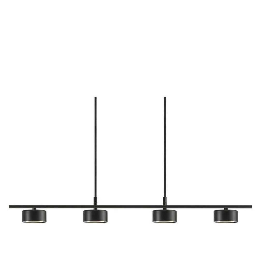 Clyde 4 Light Linear Black Nordic Pendant Light