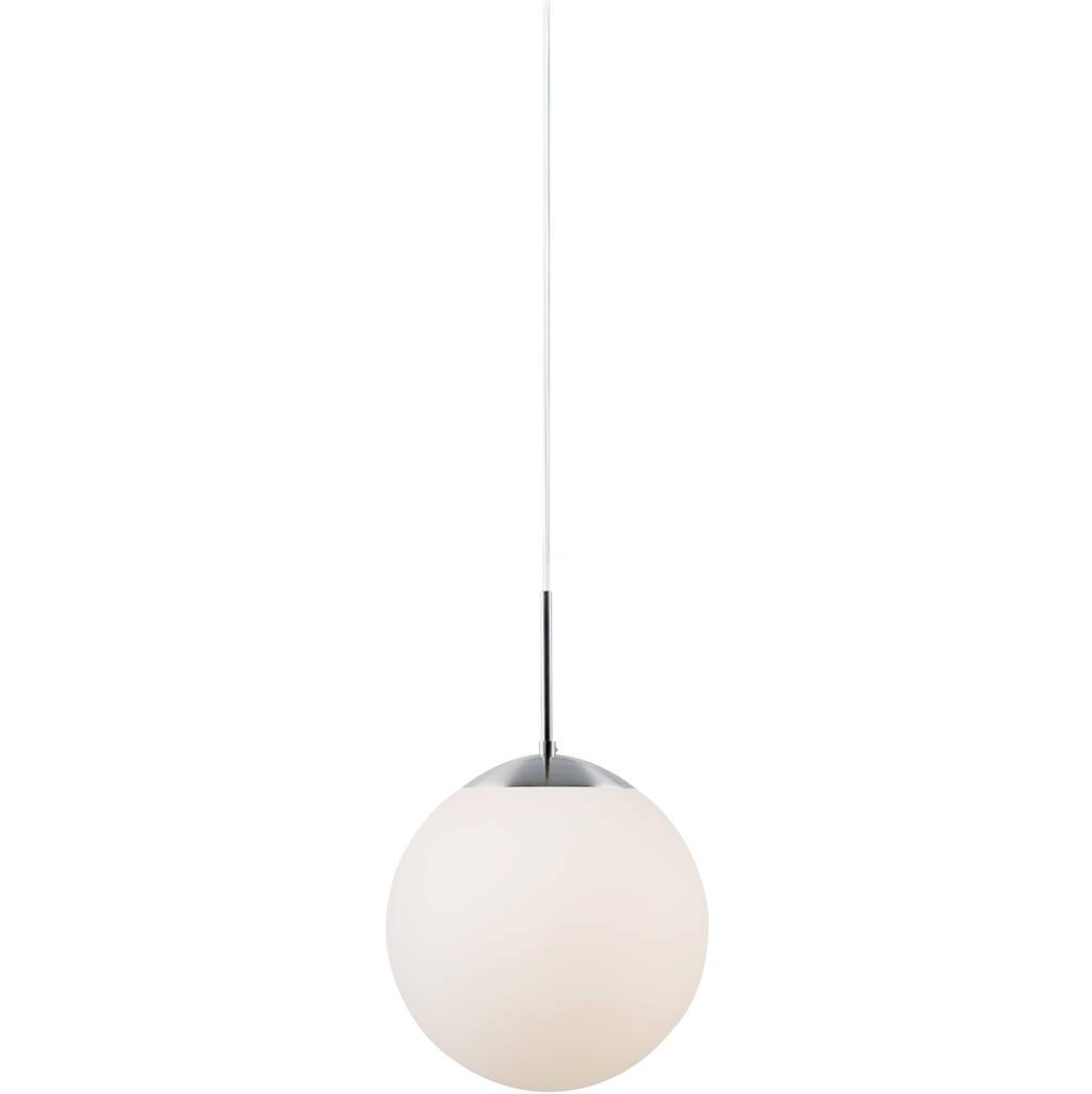 Cafe 15 Round Opal White Glass Pendant Light