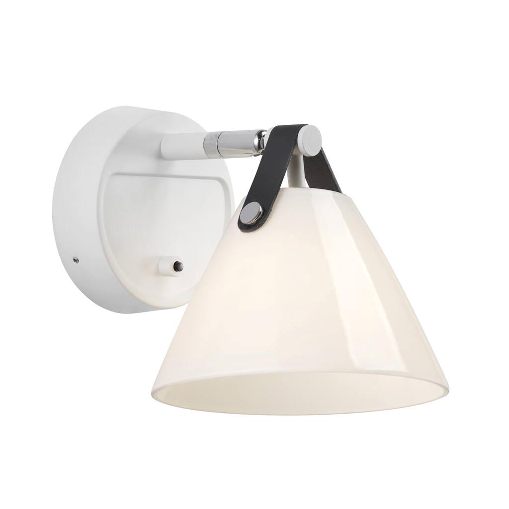 Strap White Nordic Glass Wall Light