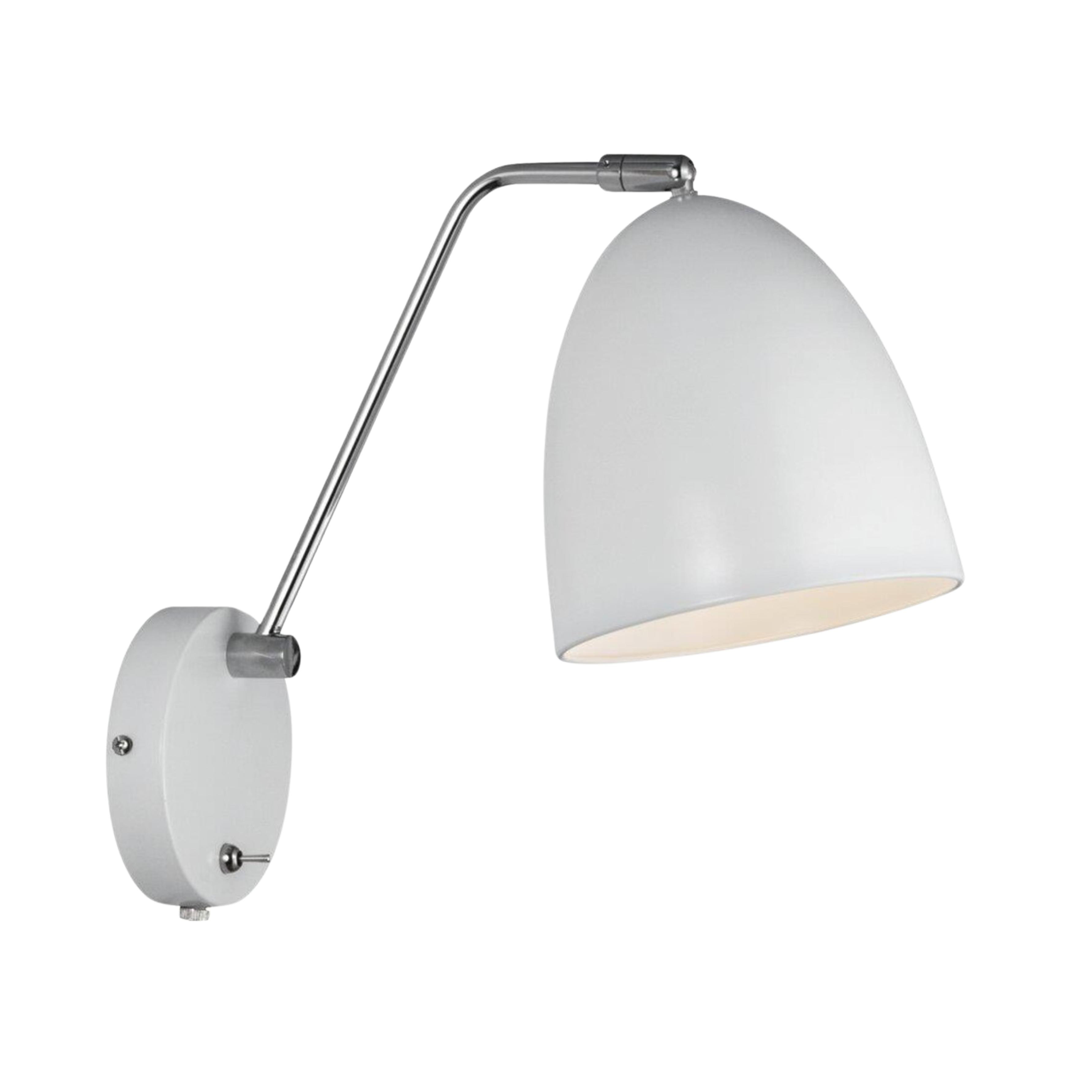 Alexander Matte White Adjustable Wall Light