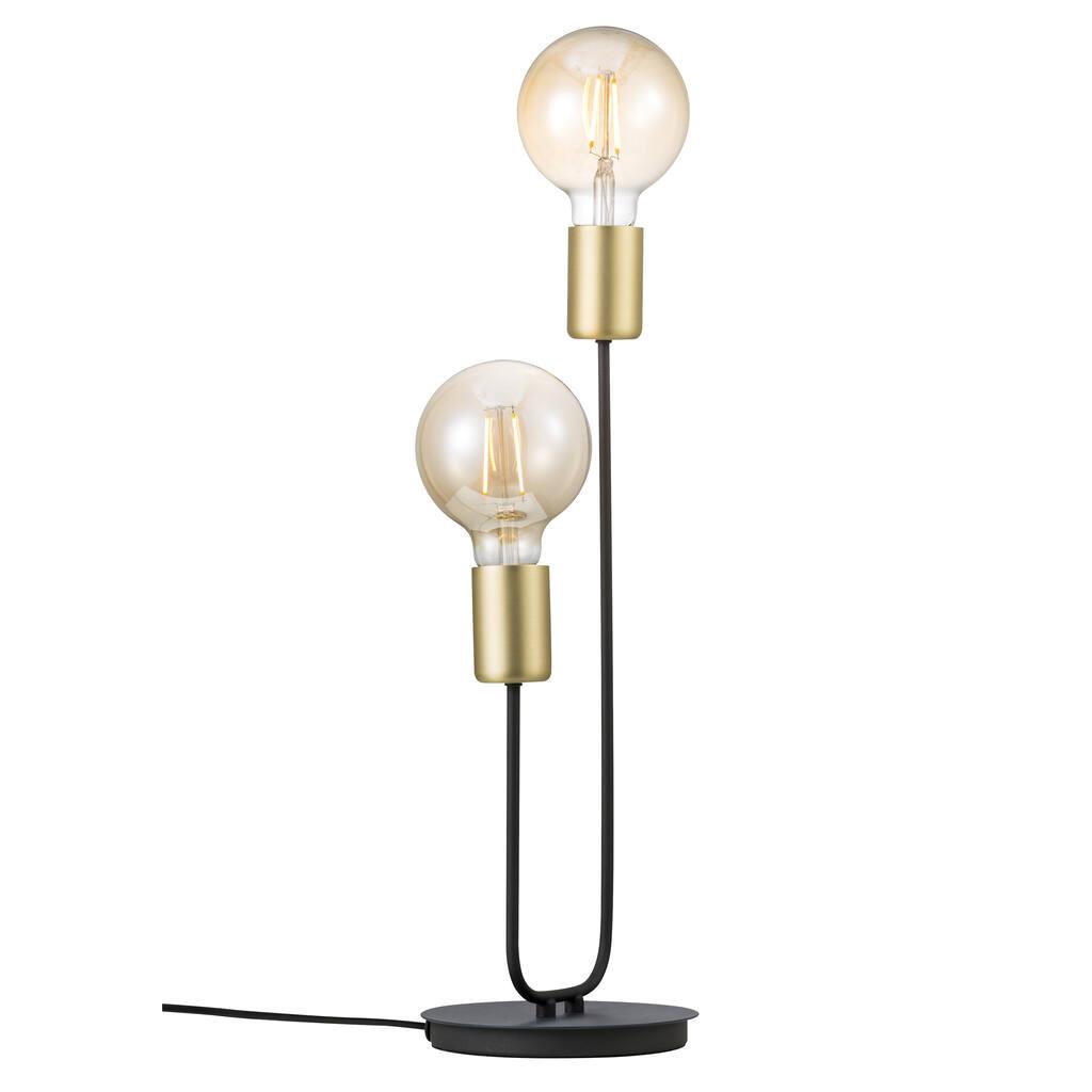 Josefine Minimalist Black and Brass Table Lamp