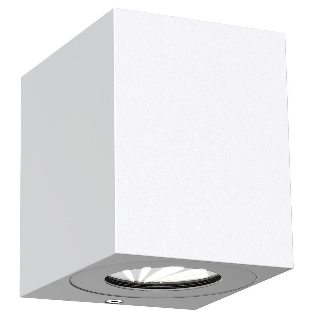 Canto Kubi White Up and Down Square Wall Light