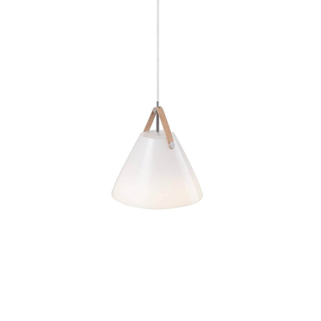 Strap White Glass Cone Pendant Light