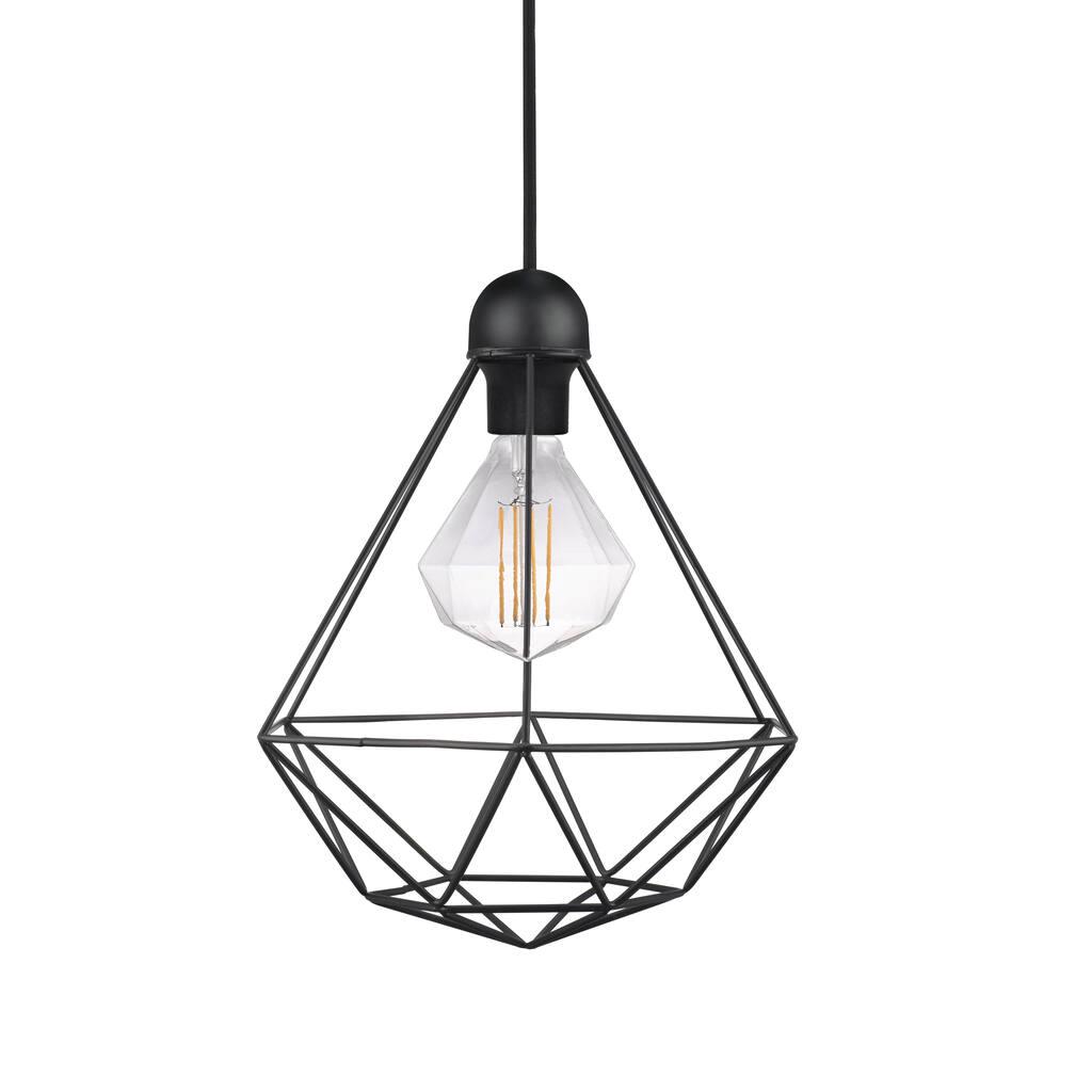 Tees Black Open Metal Pendant Light