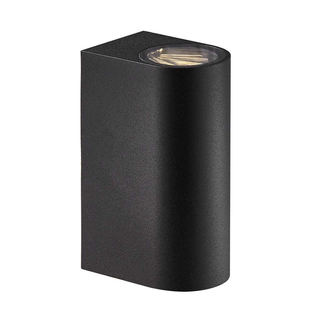 Asbol Aluminum Up and Down Black Outdoor Wall Light