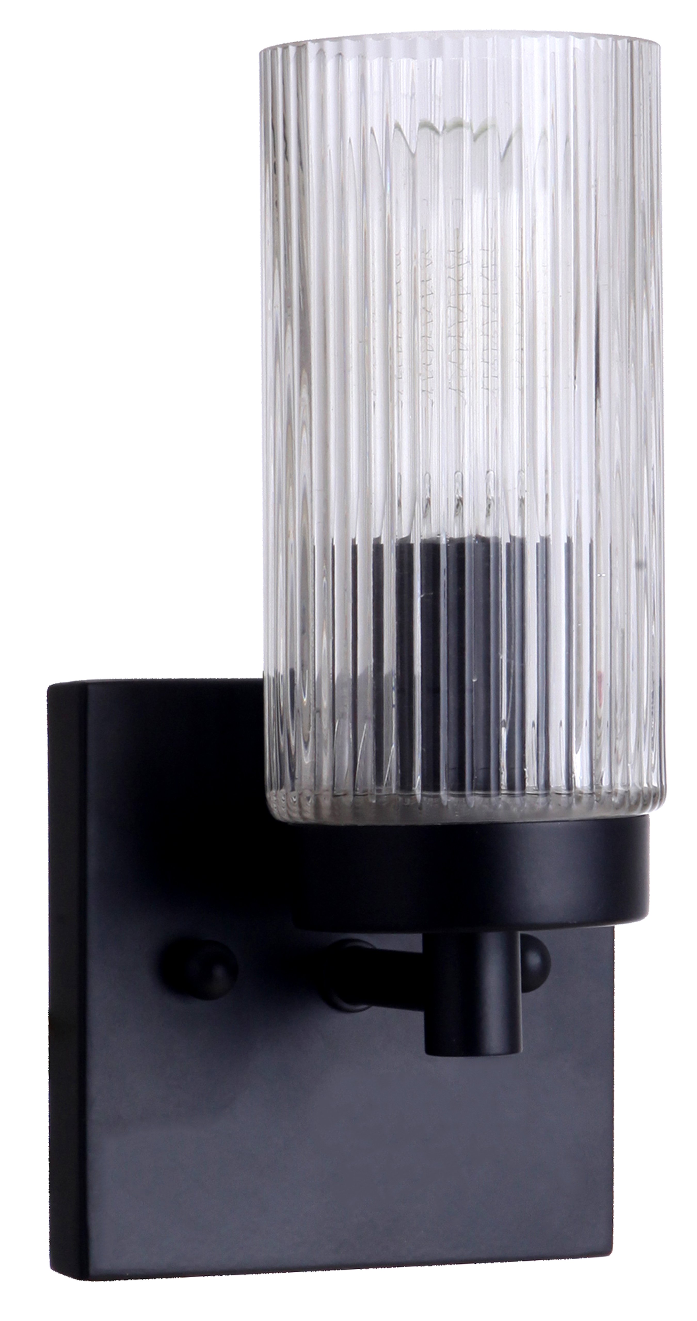 Chester Matt Black Glass Wall Light