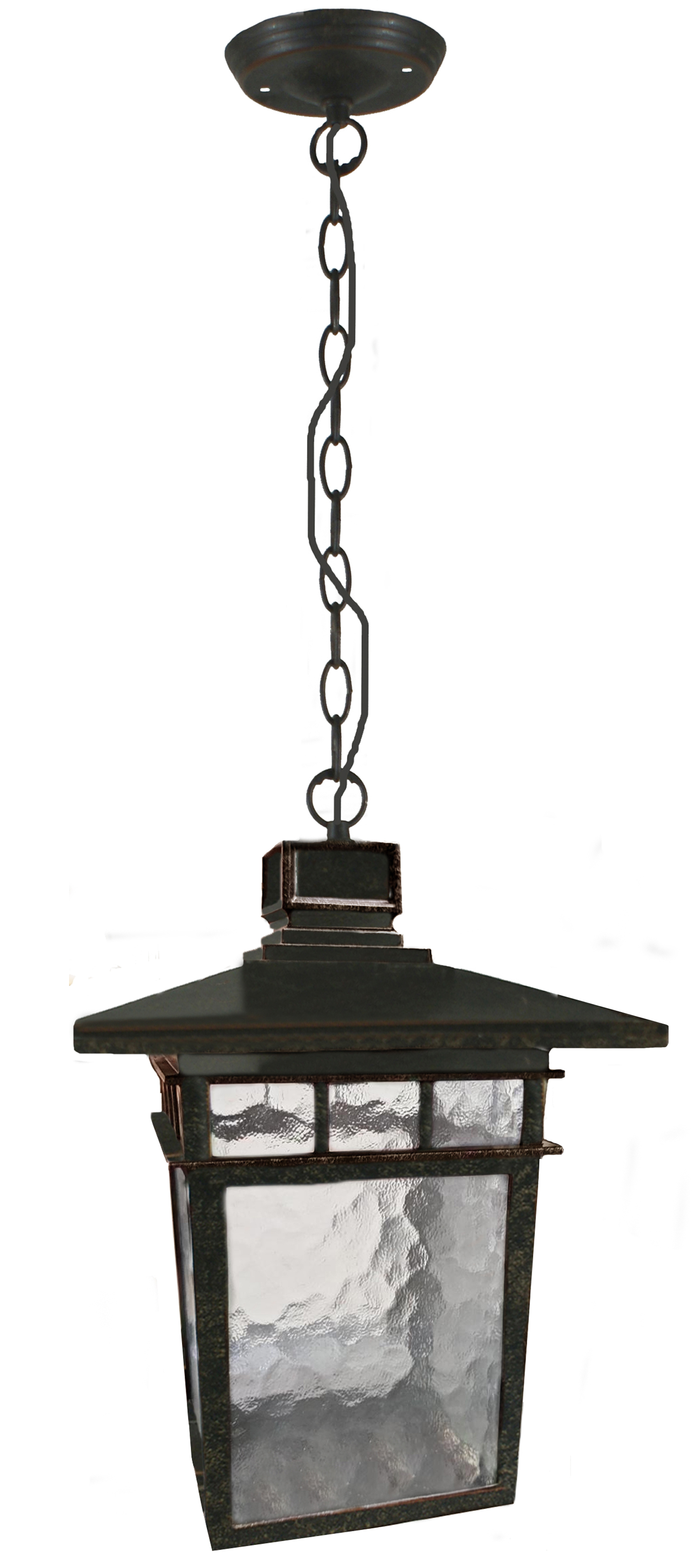 Promenade Medium Chain Bronze Lantern Pendant Light