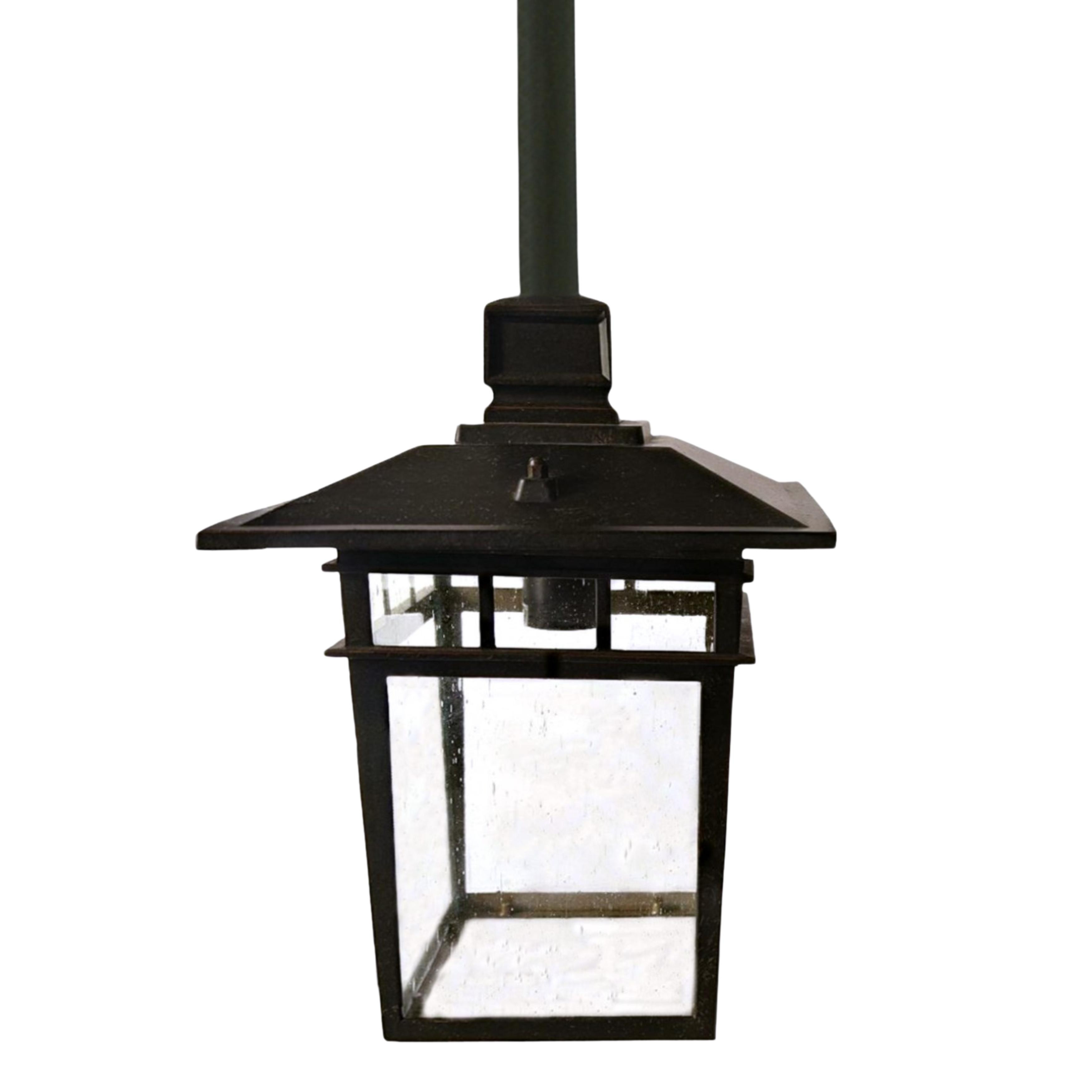 Promenade Medium Rod Bronze Lantern Pendant Light