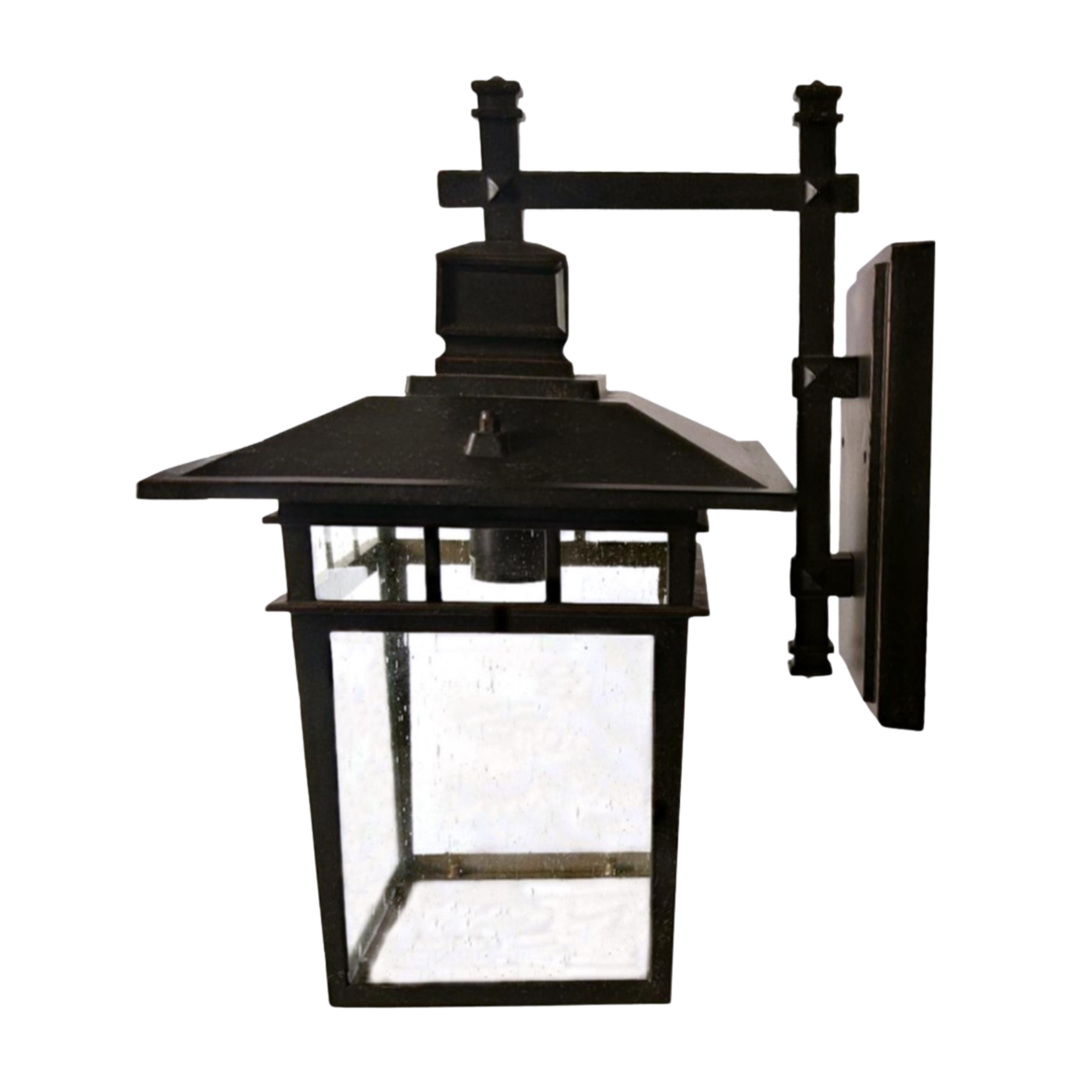 Promenade Medium Antique Bronze Lantern Wall Light