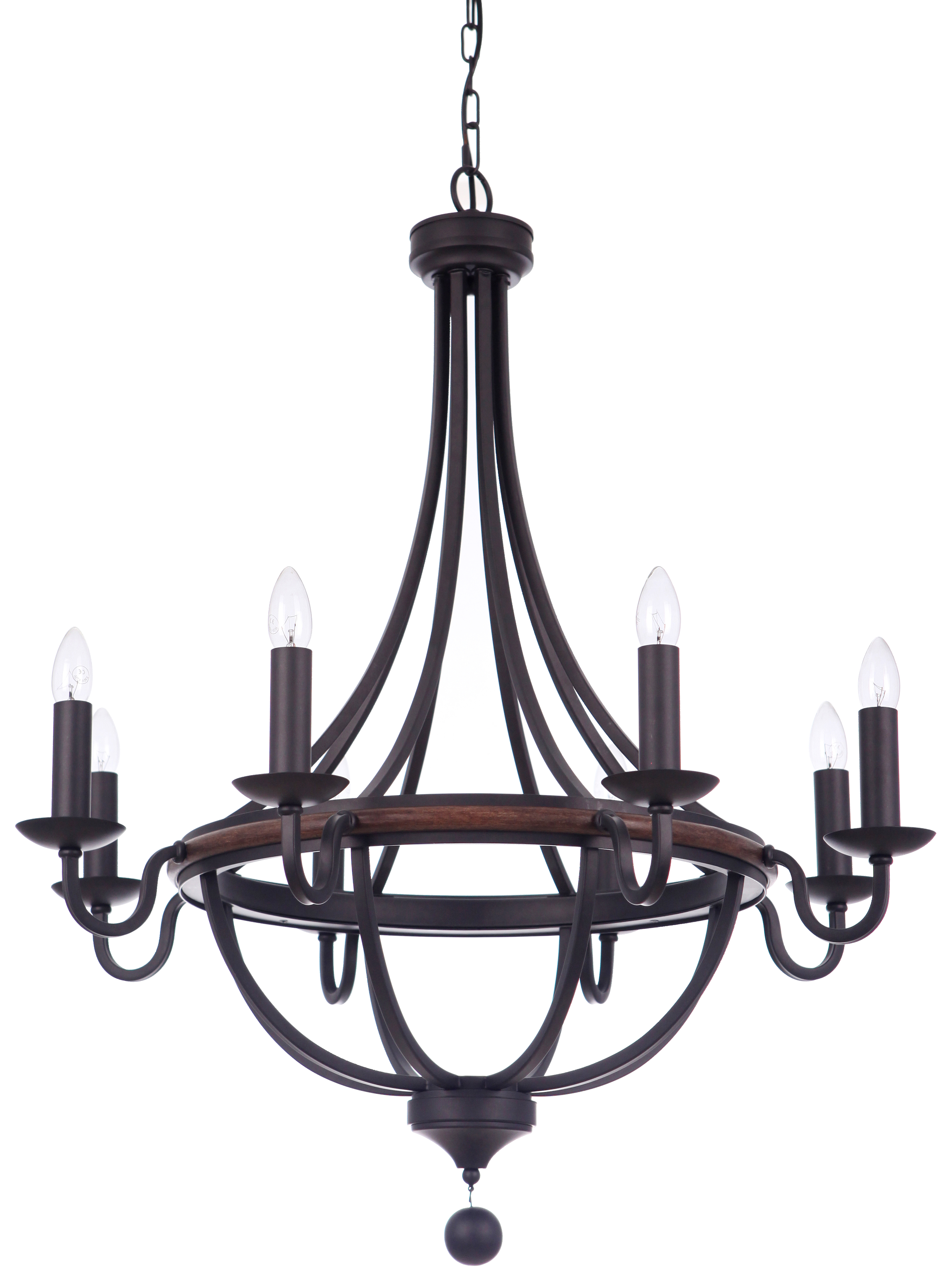 Lakewood 8 Light Bronze Chain Pendant Light