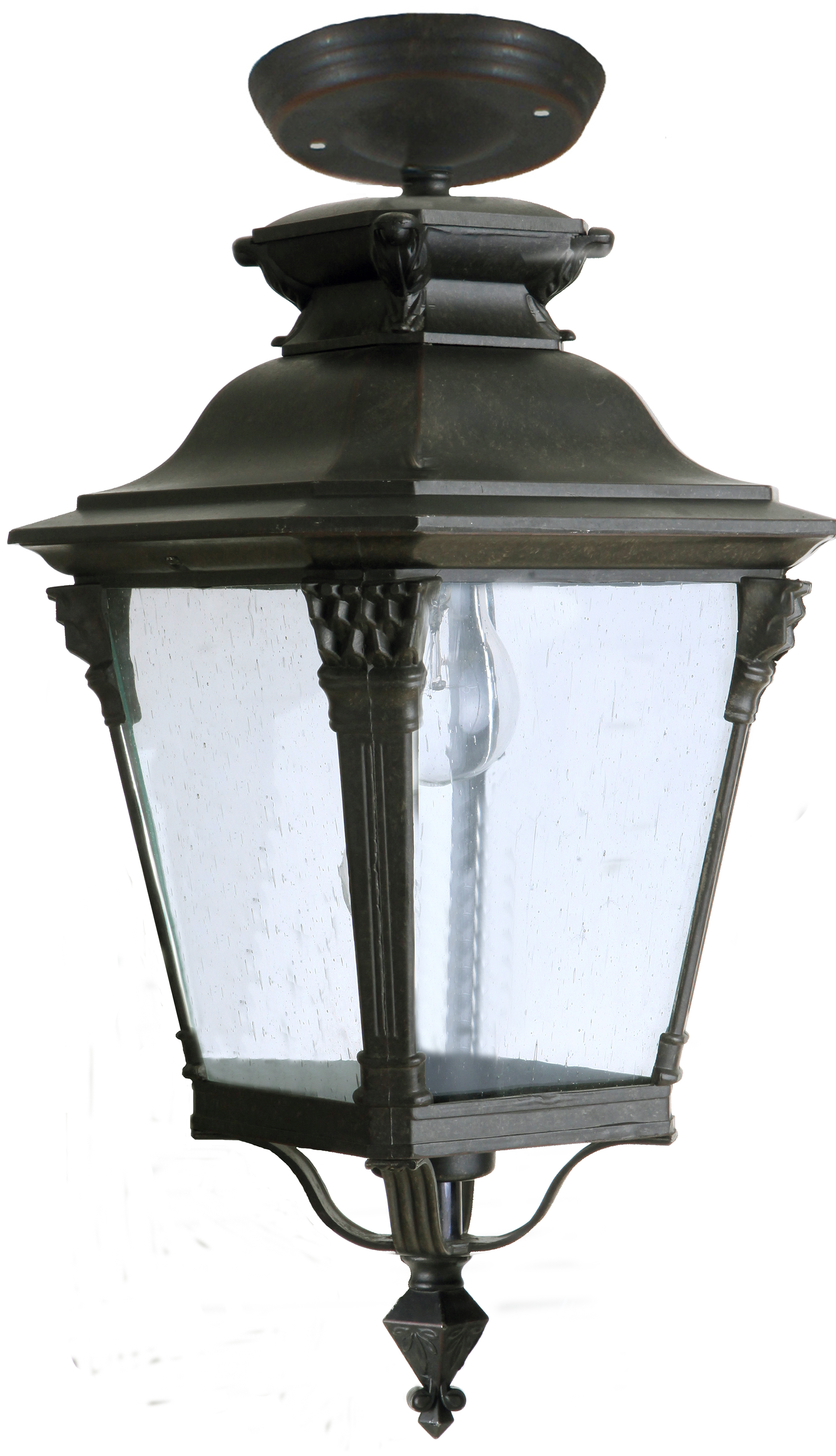 Transit Antique Bronze Medium Overhang Close to Ceiling Light