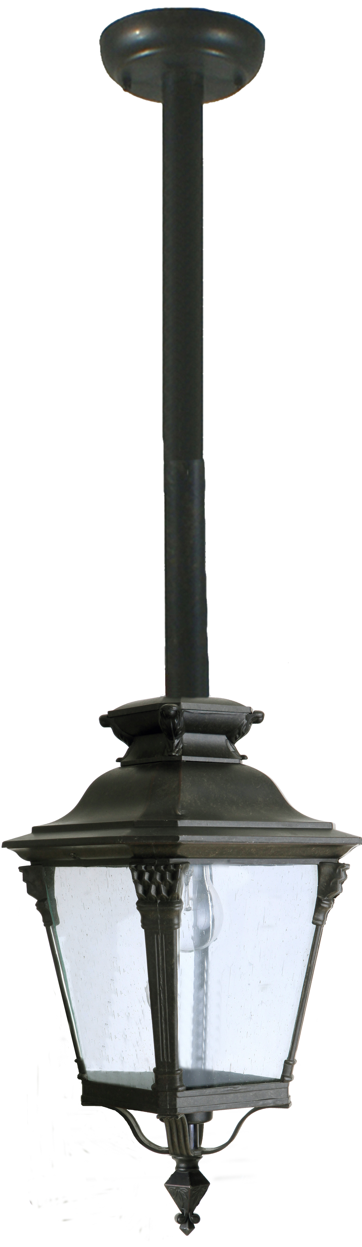 Transit Antique Bronze Medium Rod Lantern Pendant Light