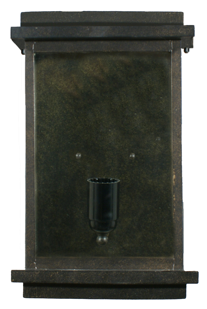 Montrose Small Bronze Rectangular Exterior Wall Sconce