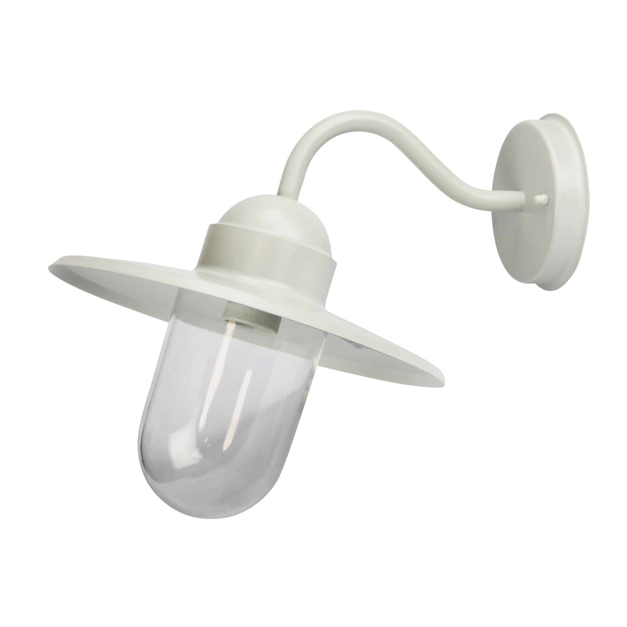 Retro White Industrial Outdoor Wall Light