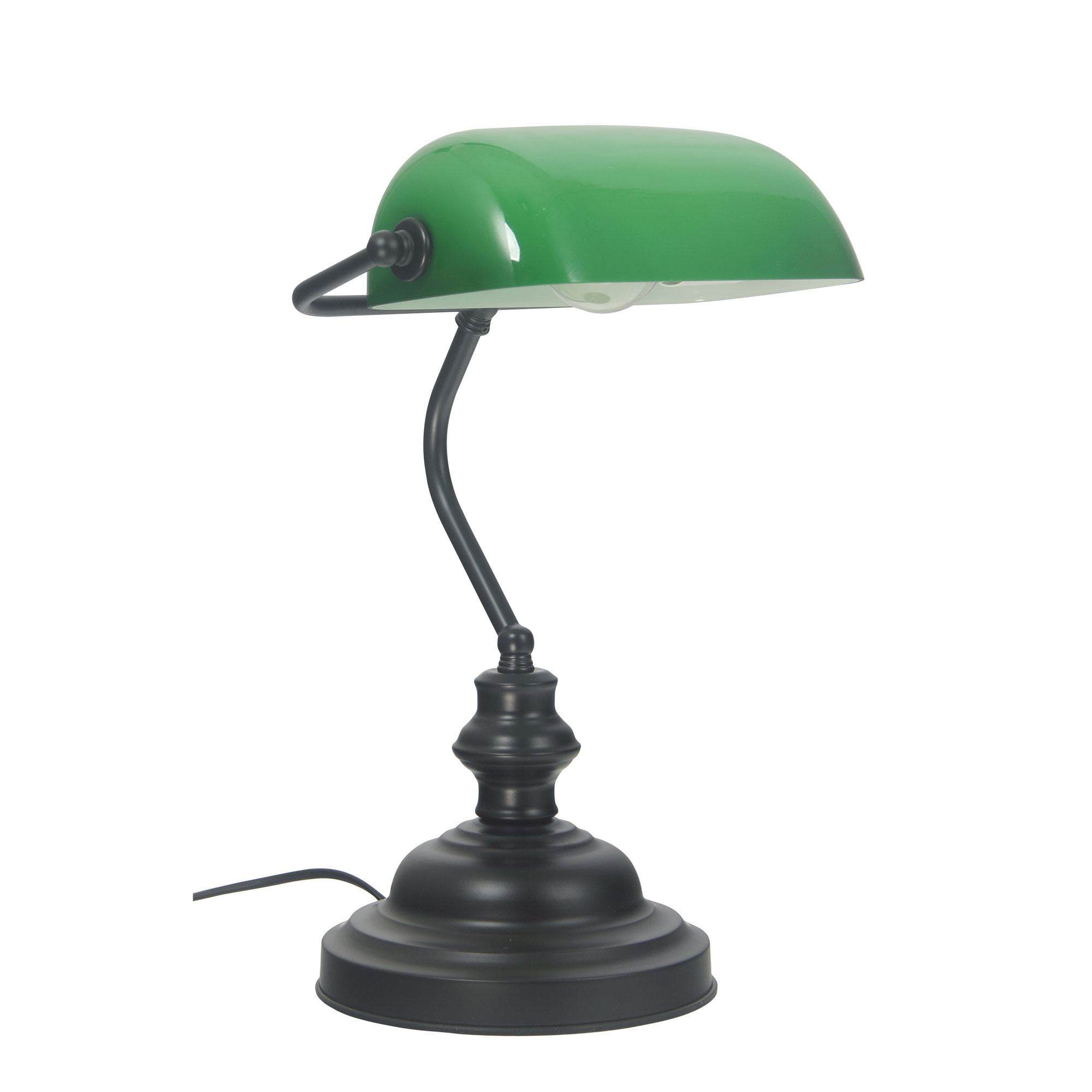 Banker Black Desk Lamp with Touch Switch