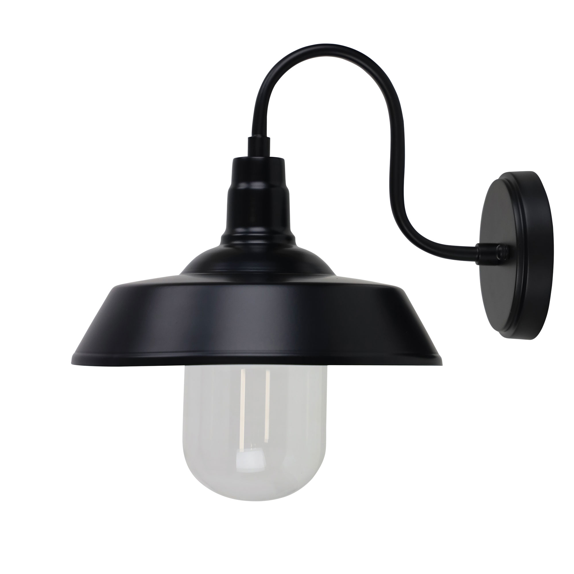 Barn Style Black Industrial Wall Light