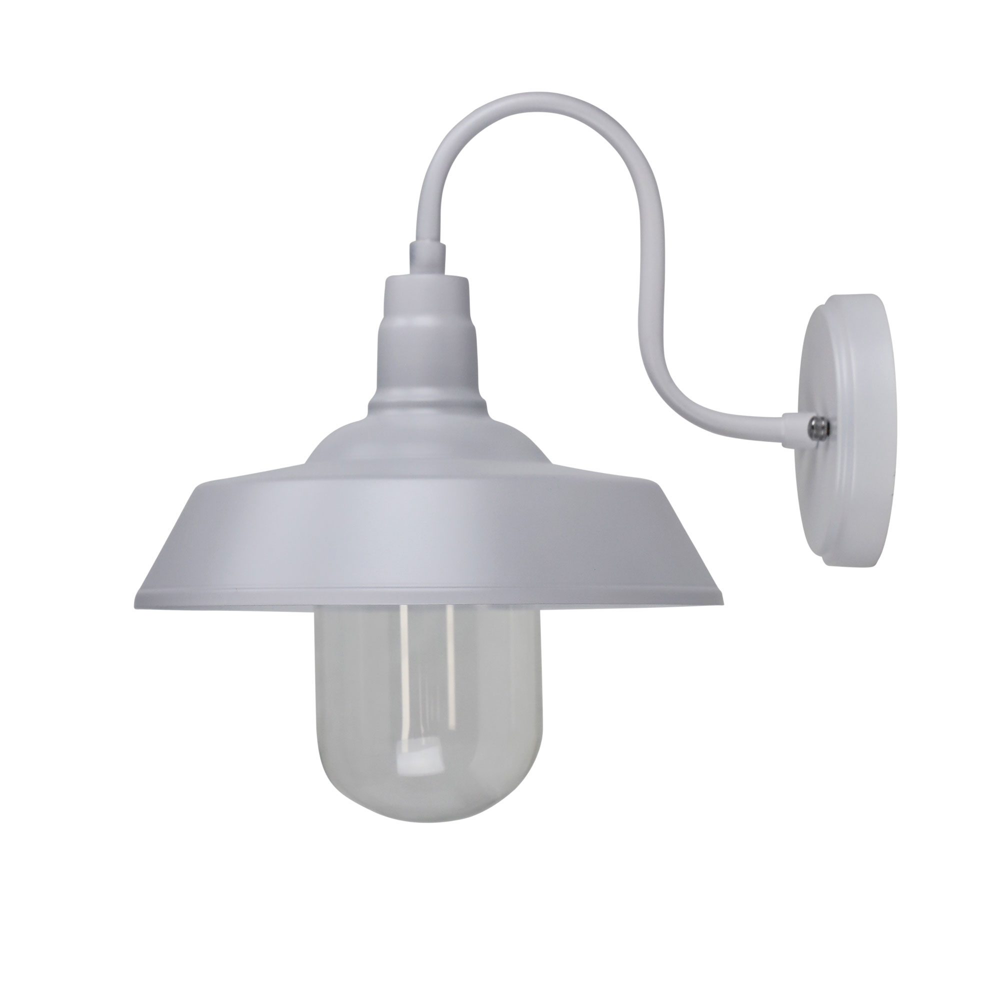 Barn Style White Industrial Wall Light