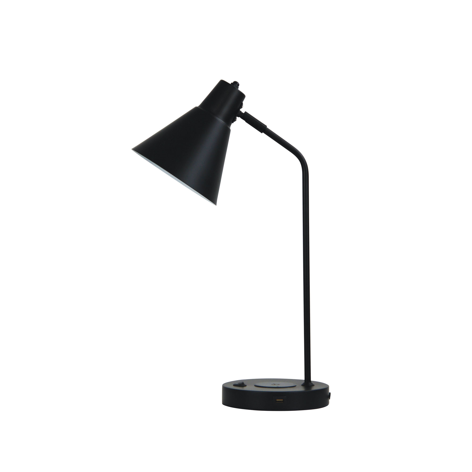 Toga Black Desk Lamp with USB and Wireless Charging