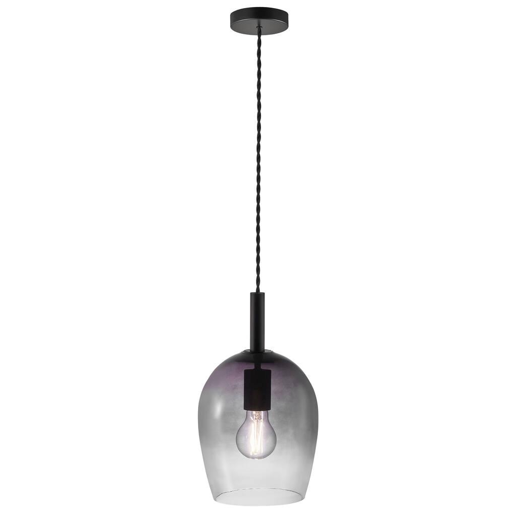 Uma 18 Bell Black Smoke Pendant Light