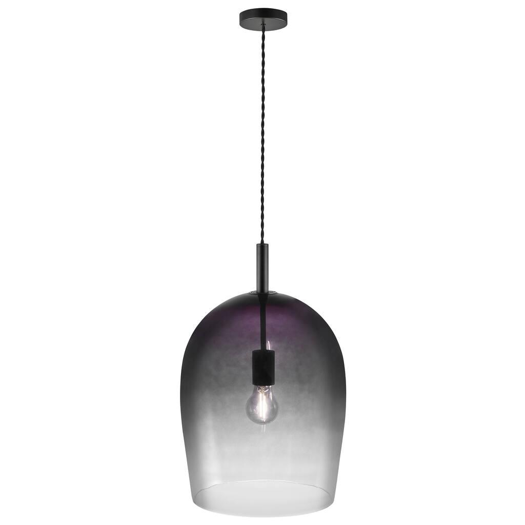 Uma 30 Bell Black Smoke Pendant Light