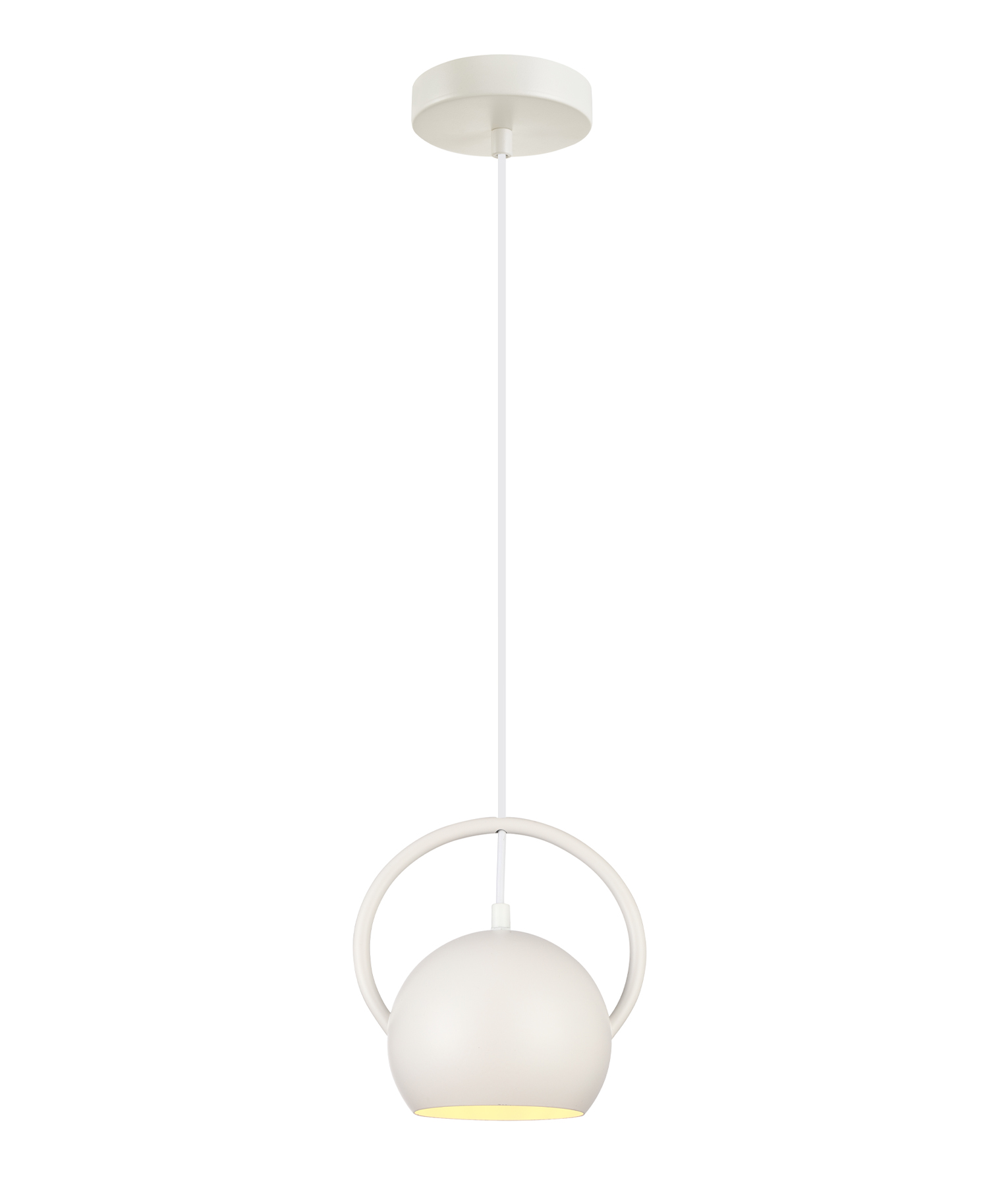 Bolla Matt White Round Dome Pendant Light