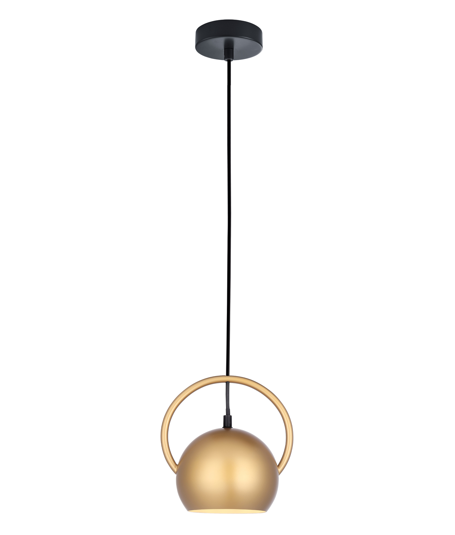 Bolla Matt Gold Round Dome Pendant Light