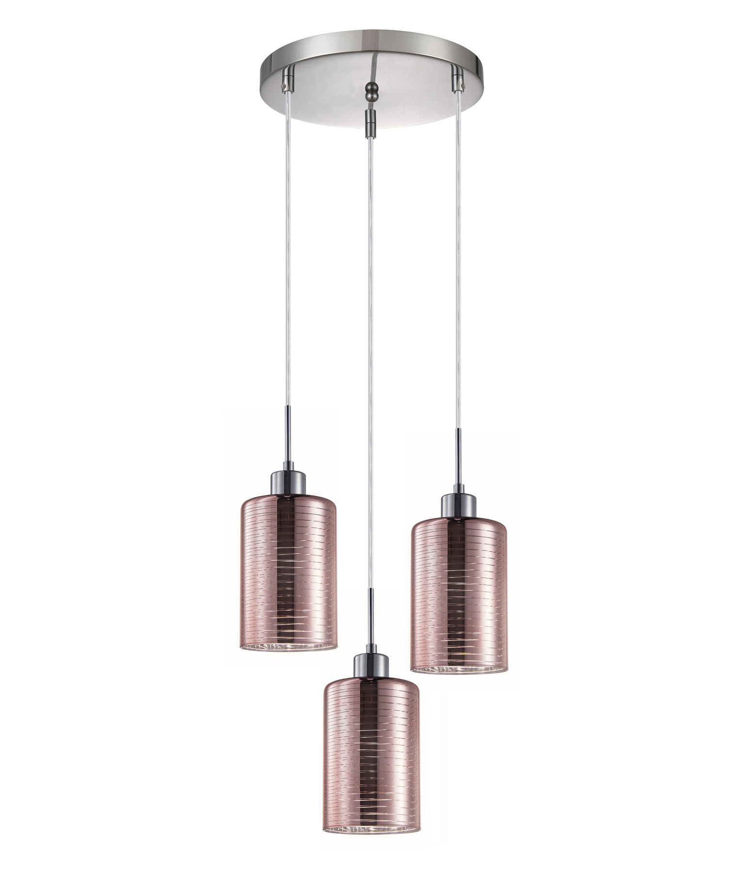 Esper Streak Rose Gold Suspension Cluster Light
