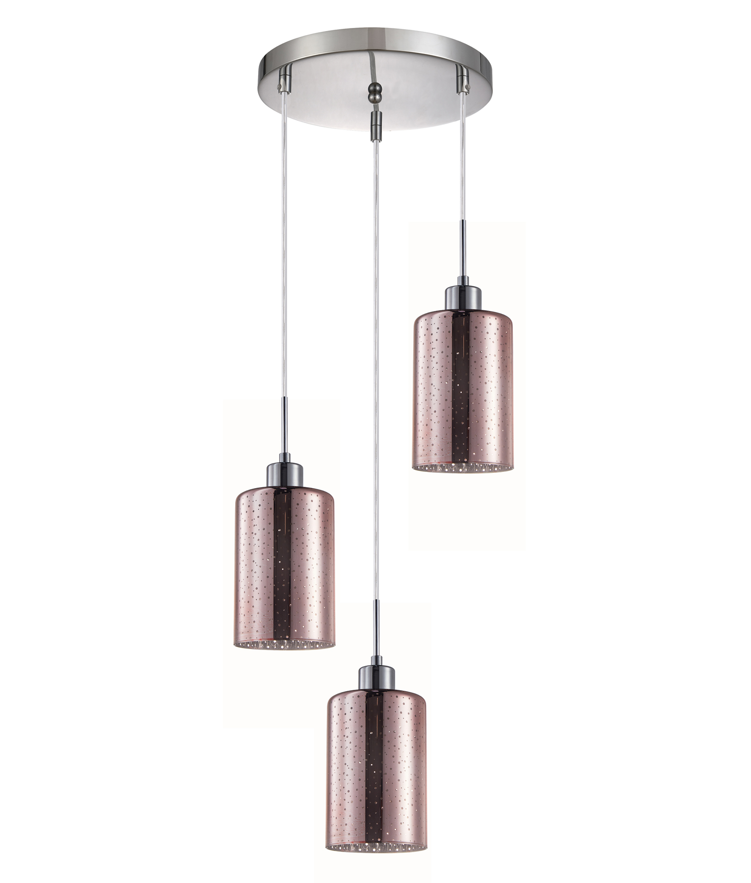 Esper Dotted Rose Gold Suspension Cluster Light