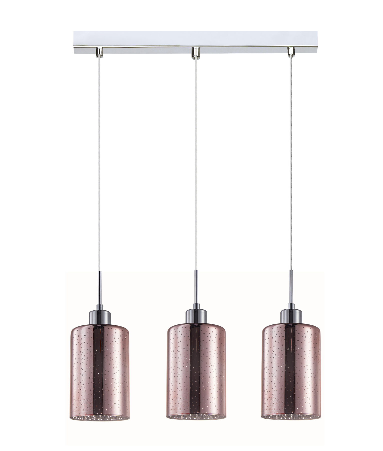 Esper Dotted Rose Gold Suspension Linear Light