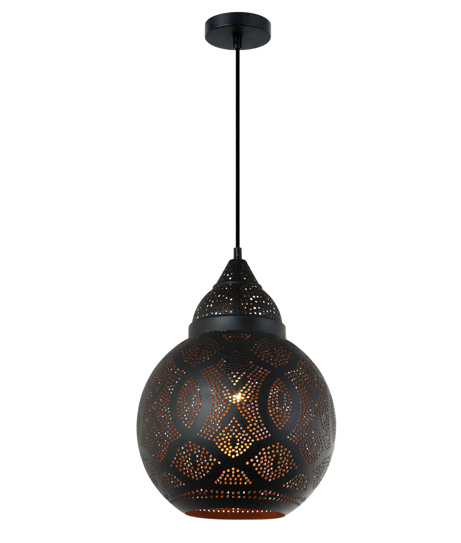Stardust Black Bell Morrocan Pendant