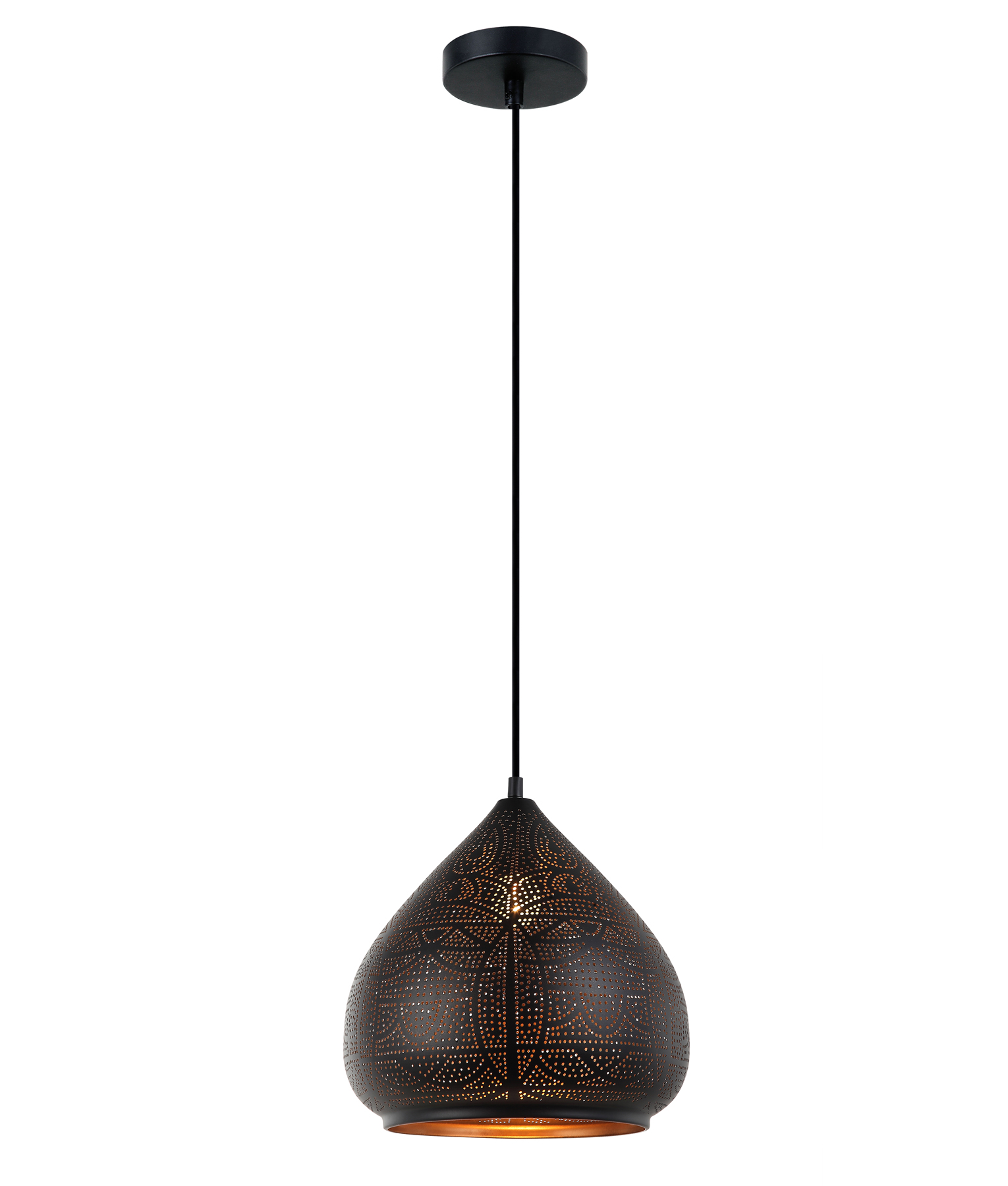 Stardust Black Spade Morrocan Pendant