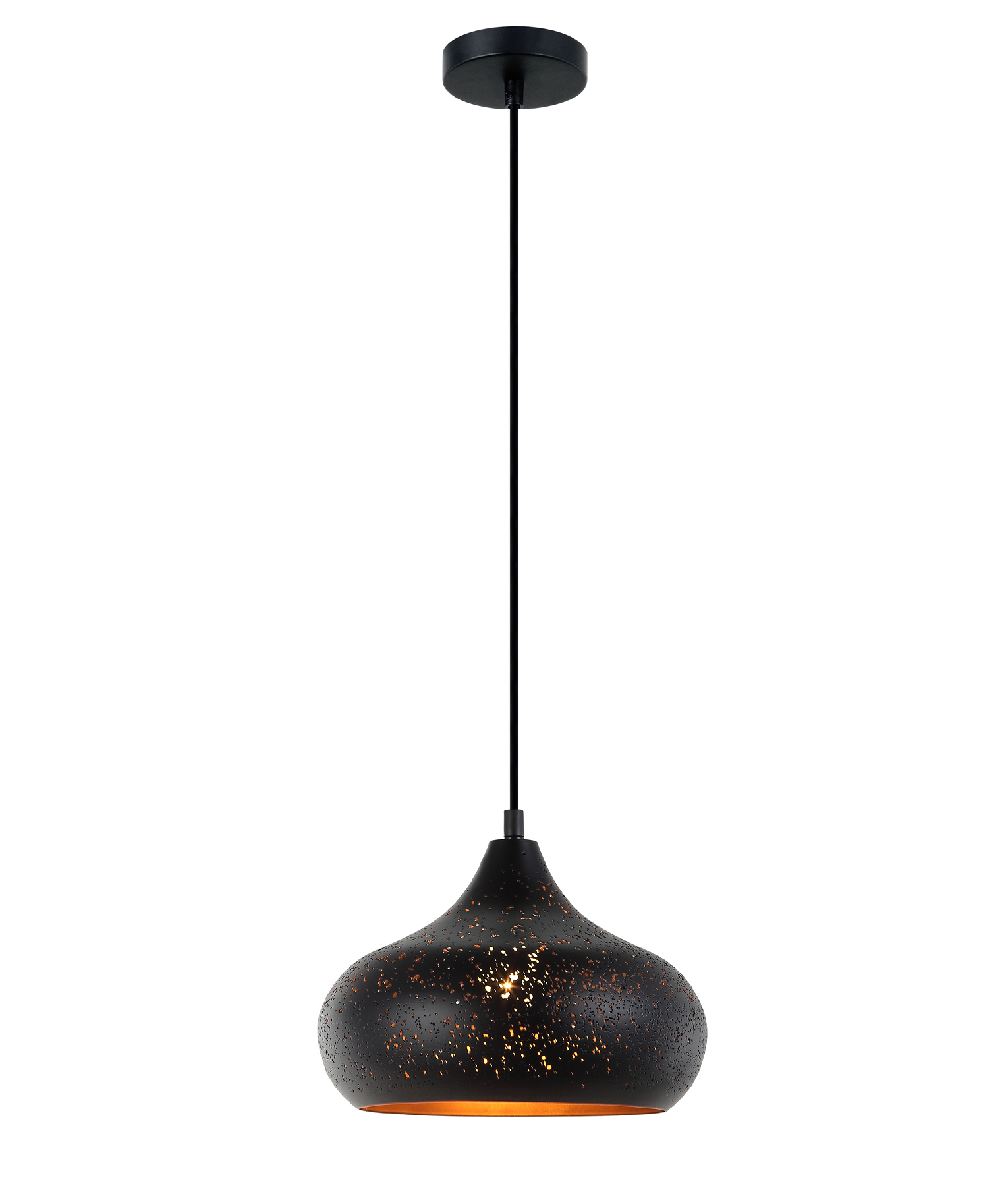 Stardust Black Bulb Morrocan Pendant